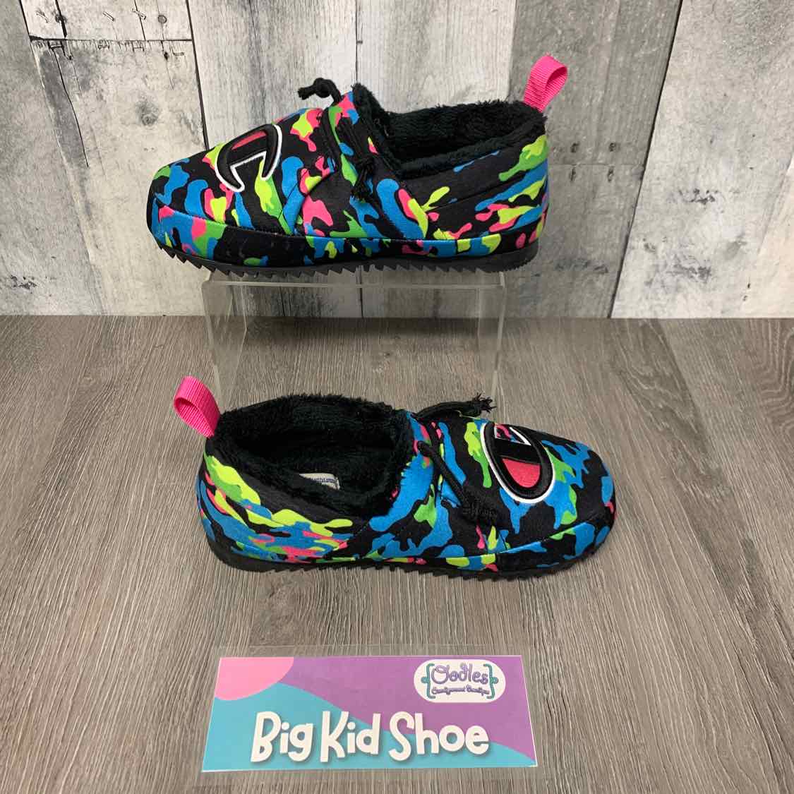 Size 4 Black/Blue Champion Sneakers