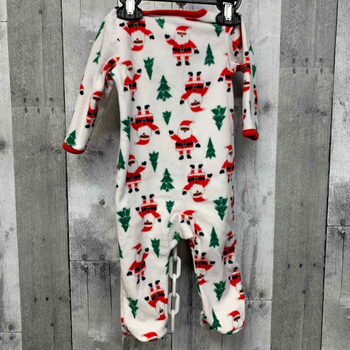 Size 6 Months White Print Just One You Footy PJs