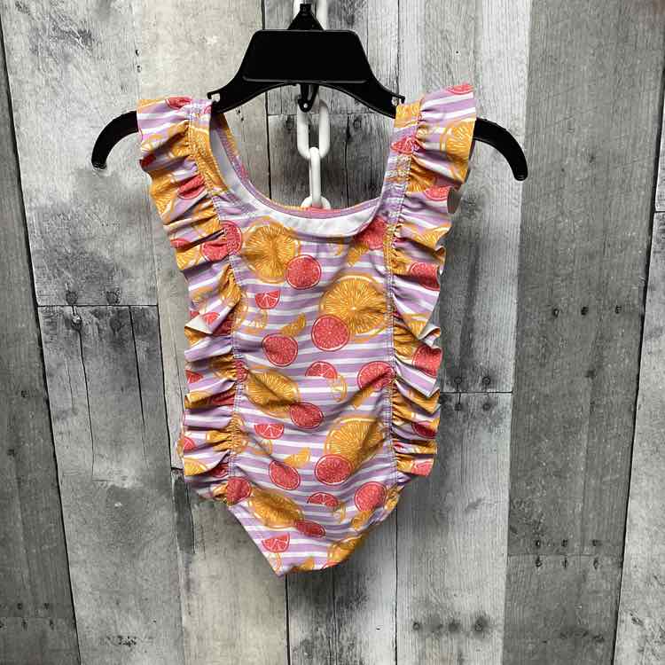 Size 2T Purple/Orange B Brand Swim Suit - 1pc