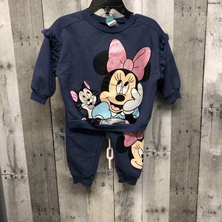 Size 12 Months Blue Graphic Disney Sweats - 2pc