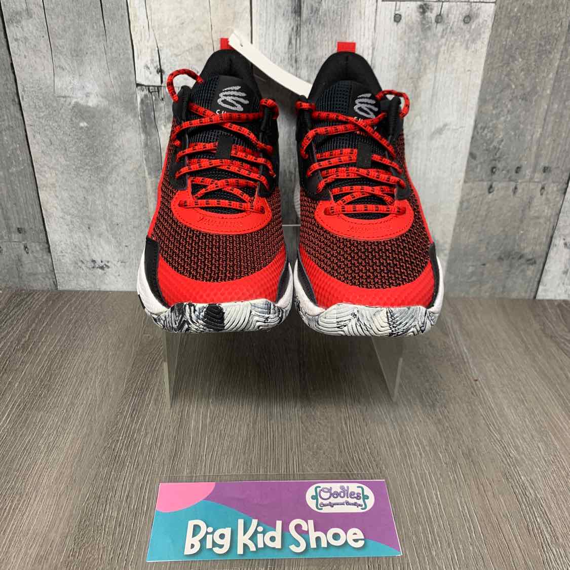 Size 5 Black/Red Sport Brand Sneakers
