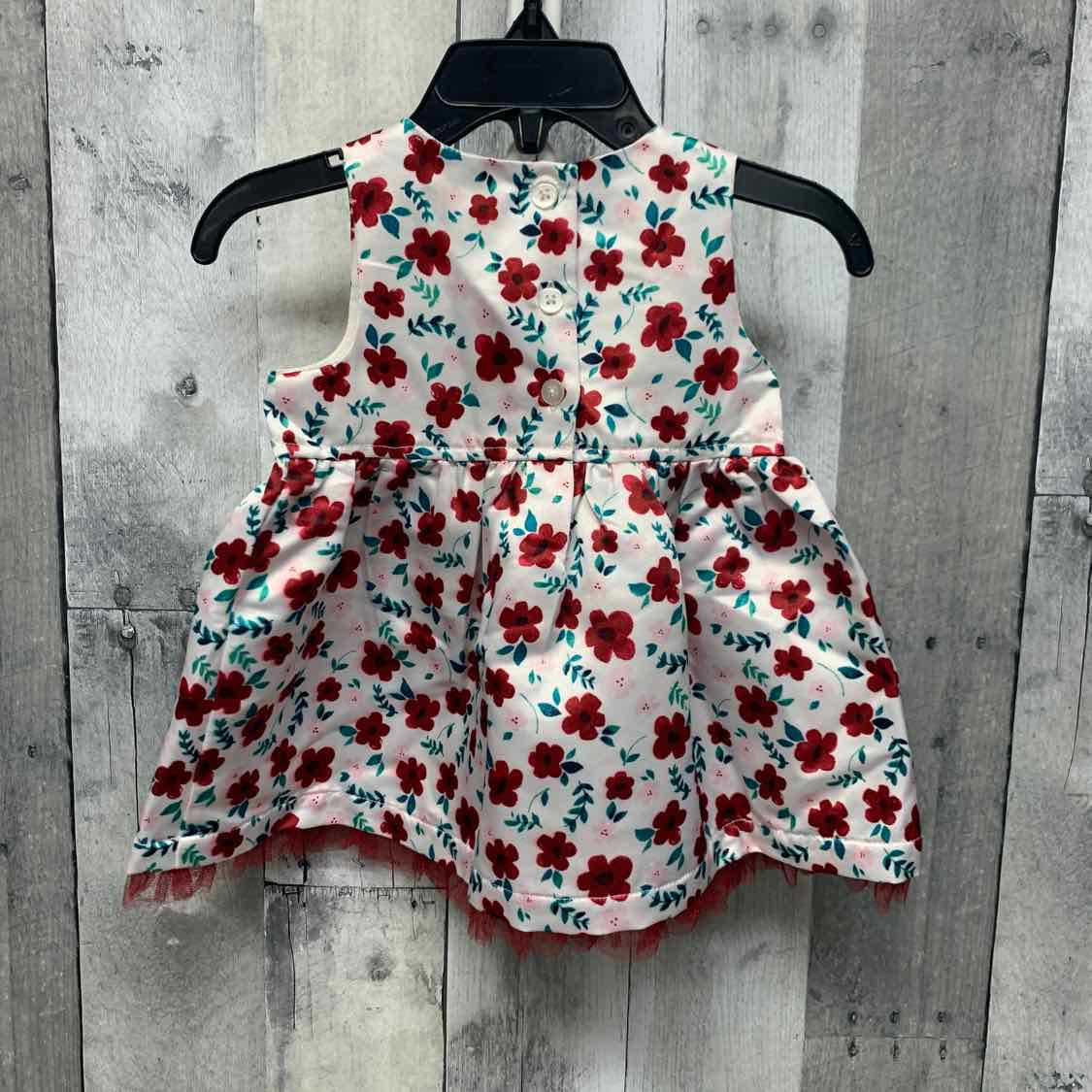 Size 6-9 Months White/Red Cat & Jack Dress
