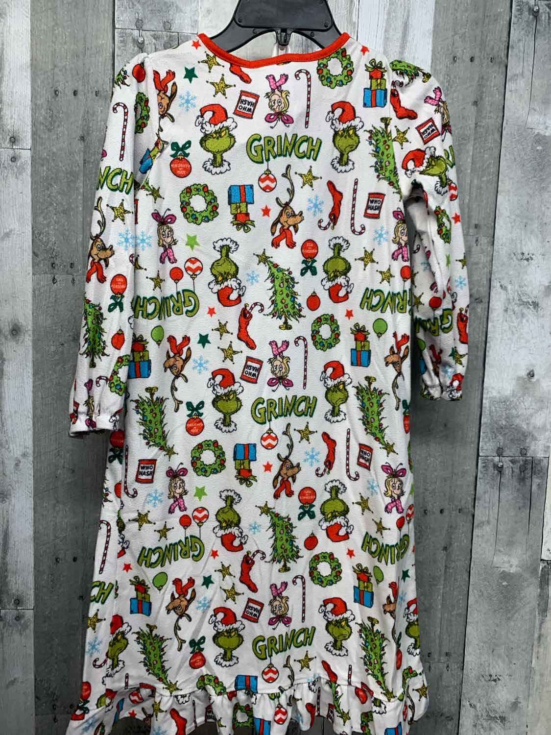 Size 6 White Print Dr Seuss Nightgown