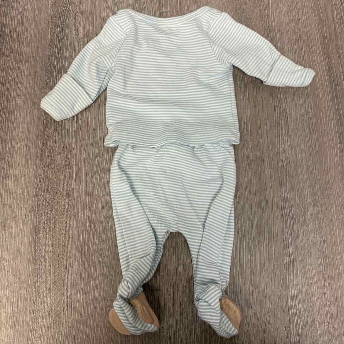 Size Preemie Blue Striped Just One You Shirt/Pants