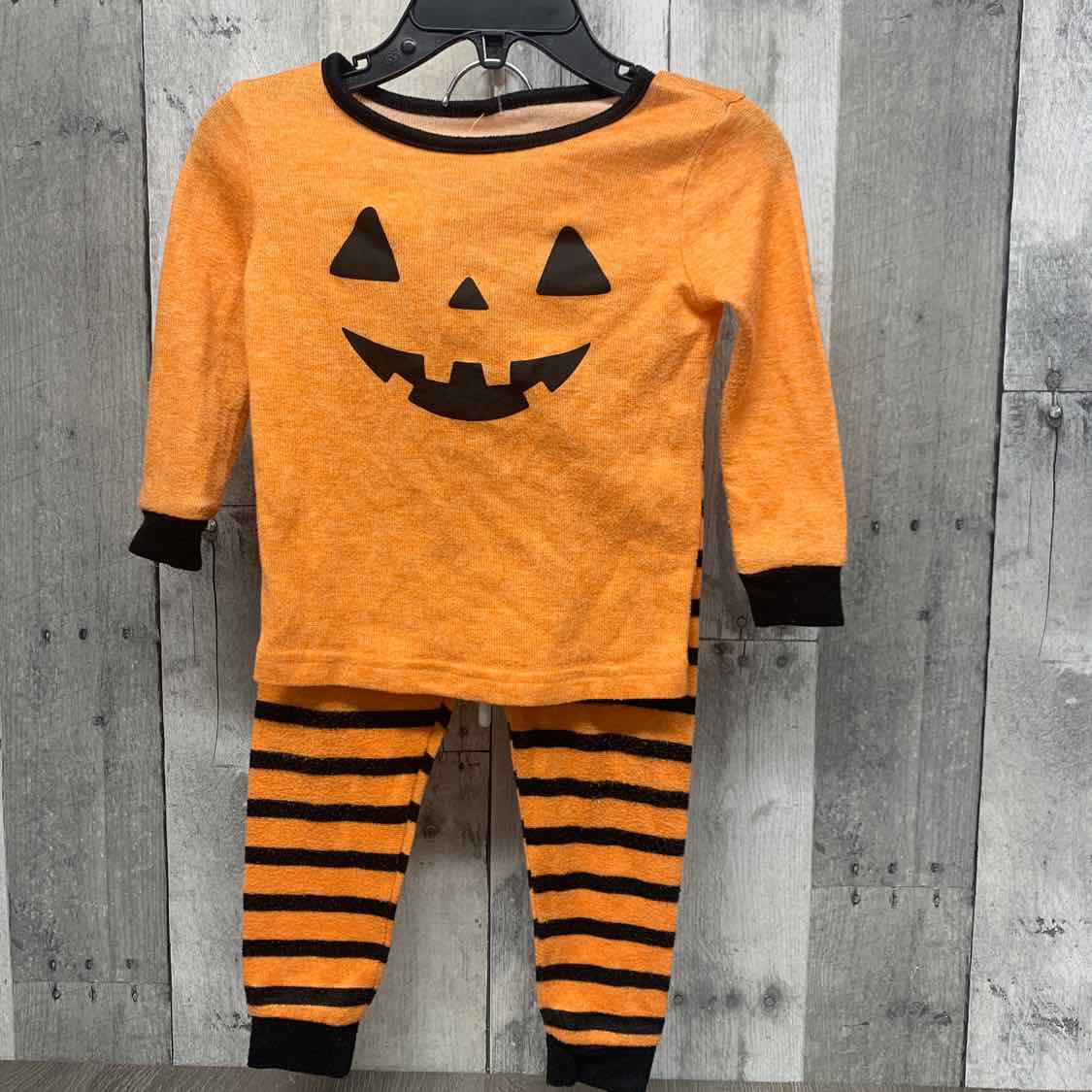 Size 18 Months Orange/Black Holiday Brands 2pc PJs
