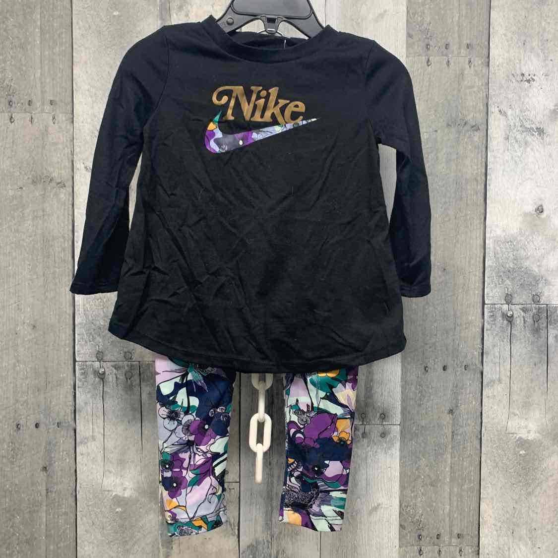 Size 18 Months Black/Purple Sport Brand Shirt/Leggings