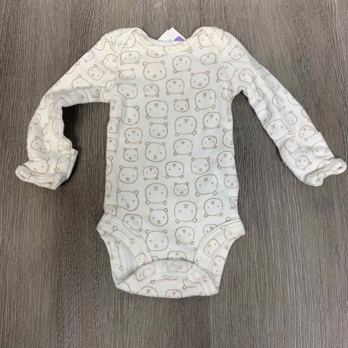 Size Preemie White Print Simple Joys Bodysuit