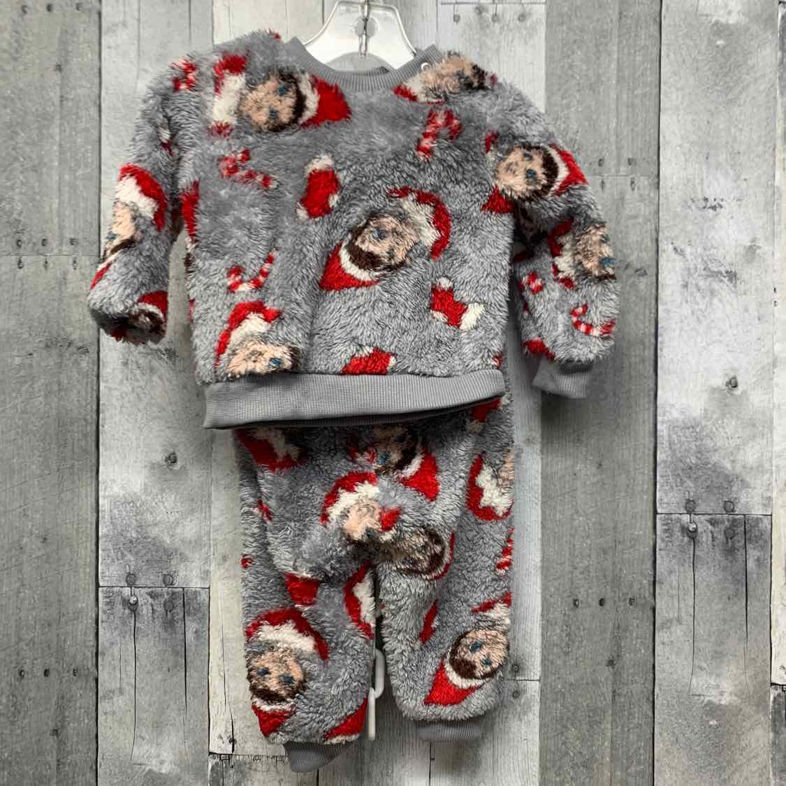 Size 6-9 Months Gray/Red Mid Brand Shirt/Pants