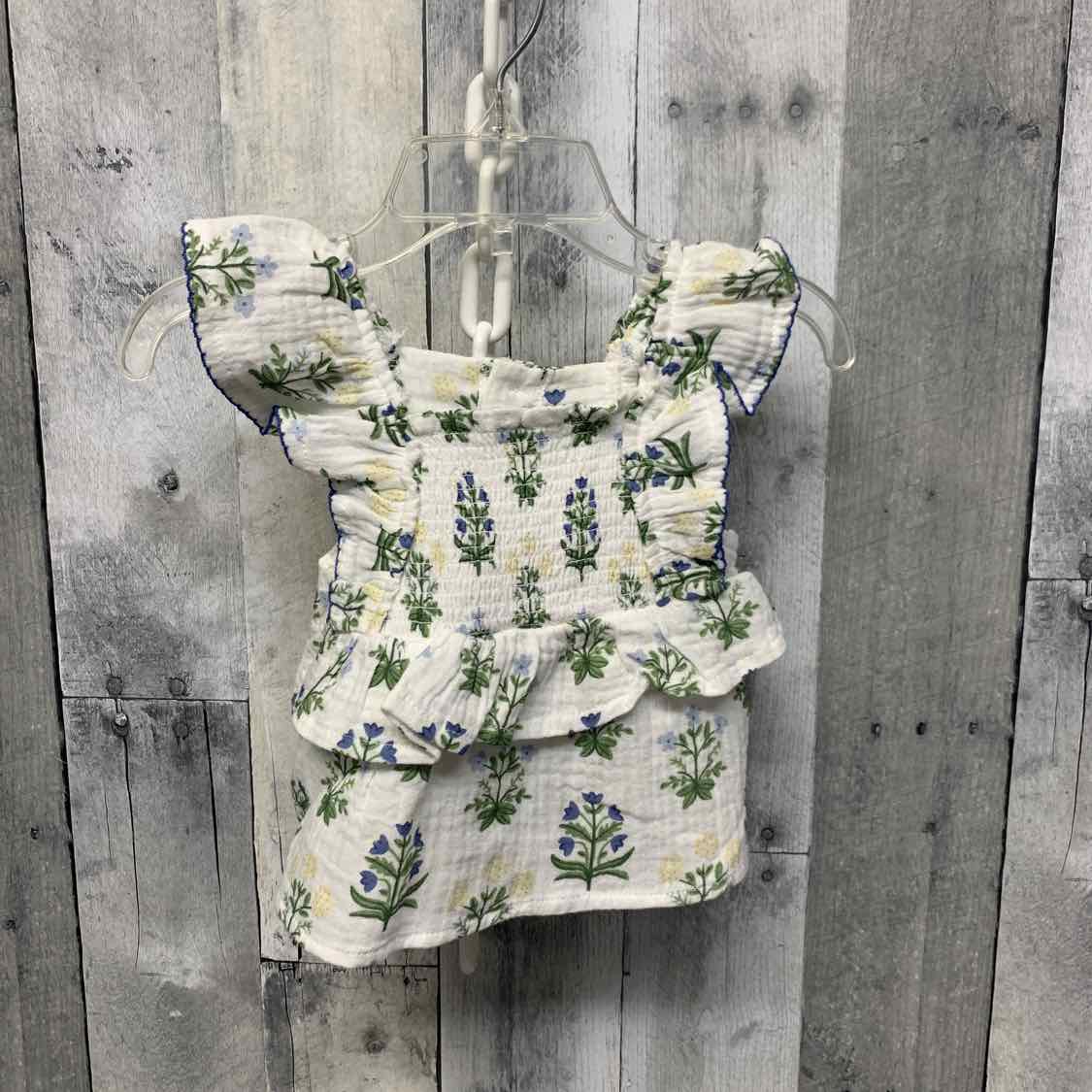 Size 3-6 Months White/Blue Mud Pie Dress