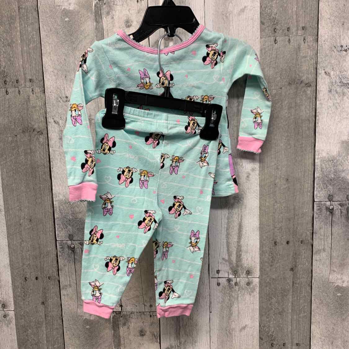 Size 12 Months Blue/Pink Disney 2pc PJs