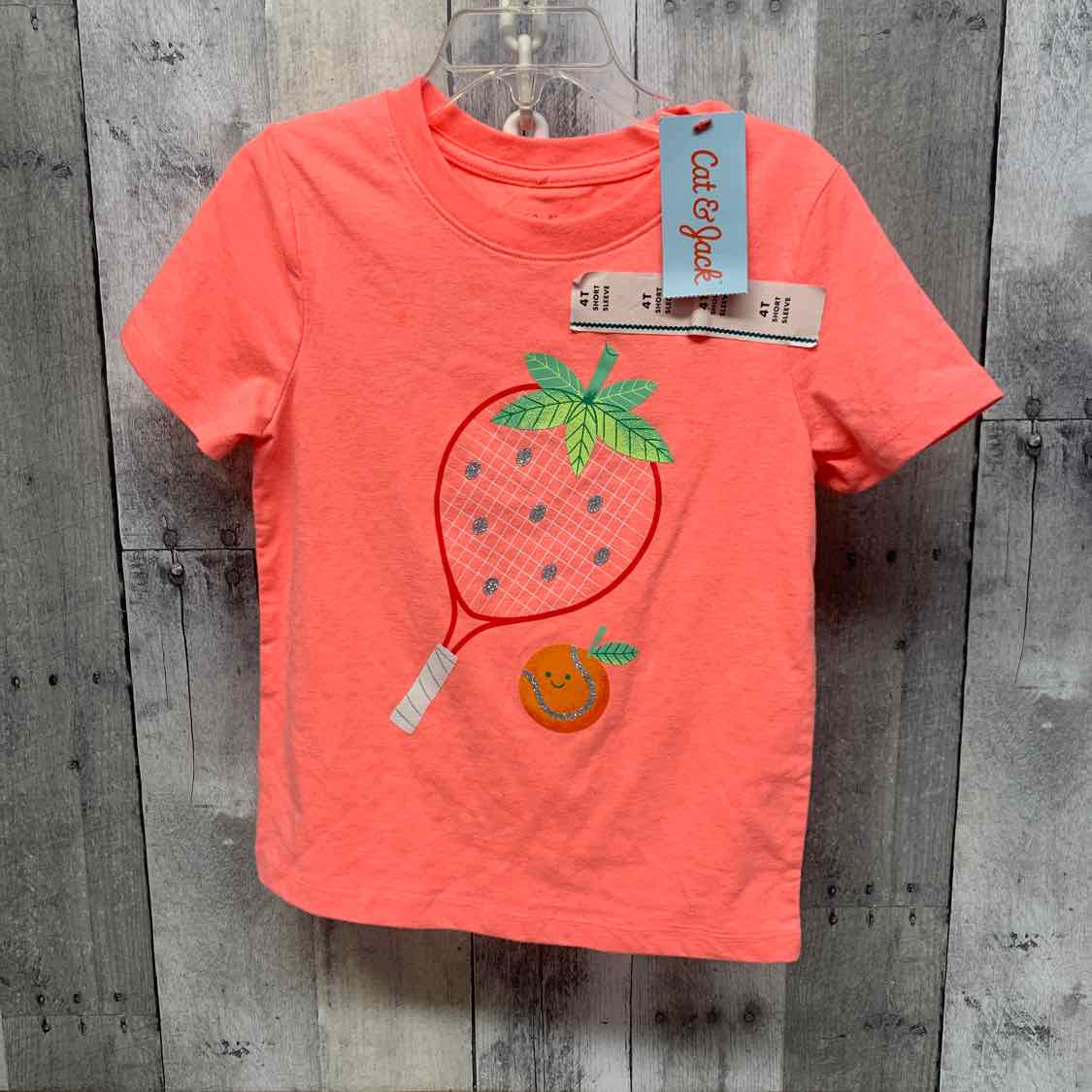 Size 4T Pink Graphic Cat & Jack T Shirt