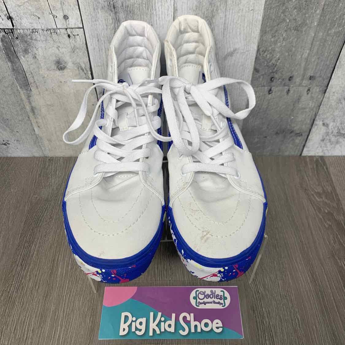 Size 6 White/Blue Vans Sneakers