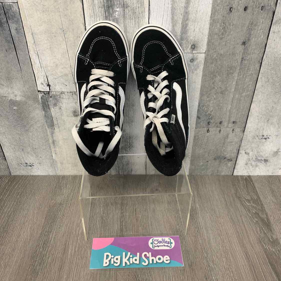 Size 3 Black/White Vans Sneakers