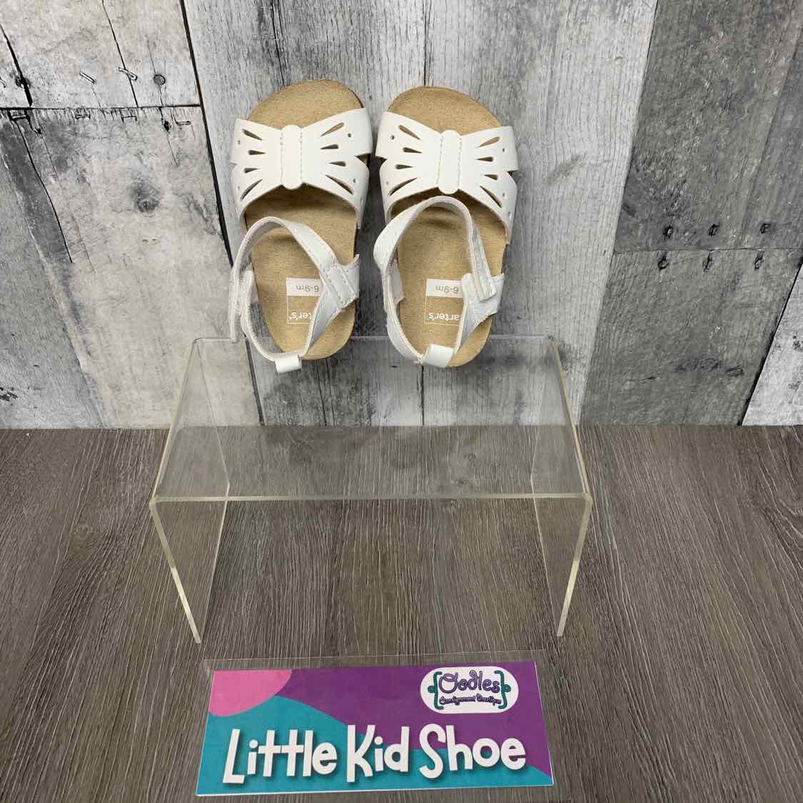 Size 6-9 Months White/Tan Carter's Sandals