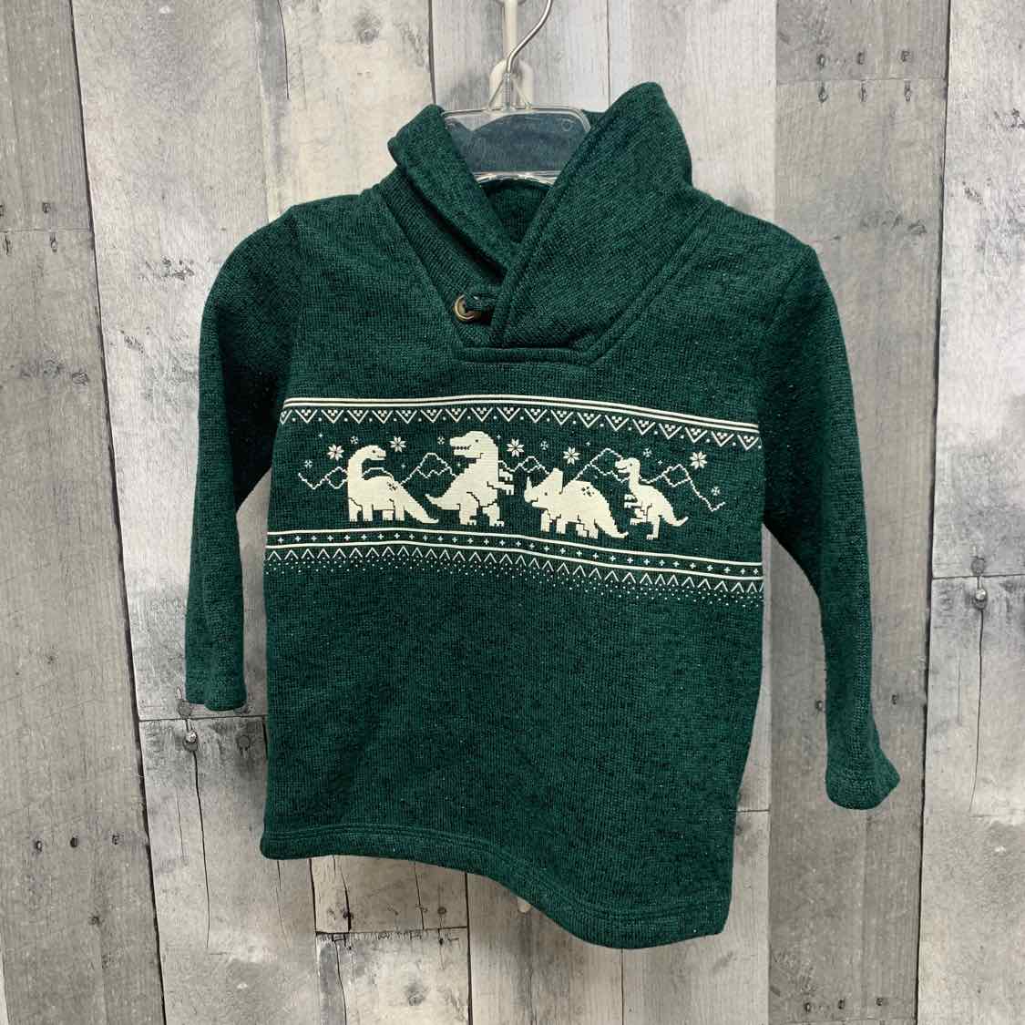 Size 18 Months Green Graphic Jumping Beans Sweater - Outer