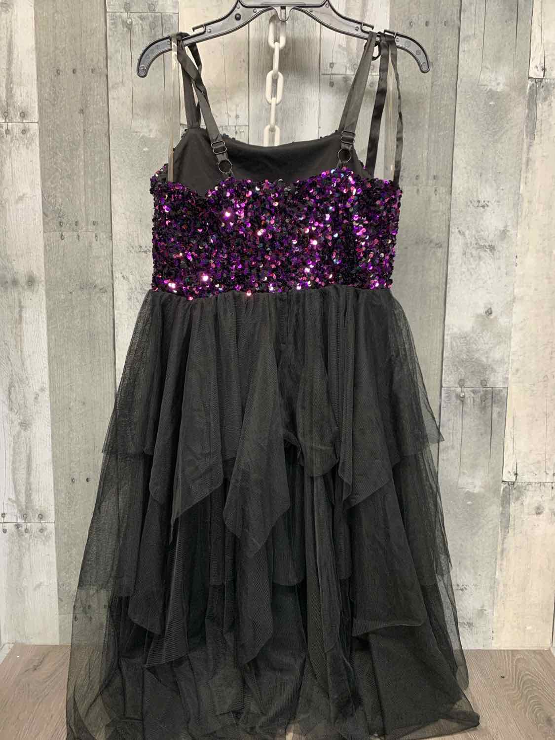 Size 12 Black/Purple B Brand Dress - Party