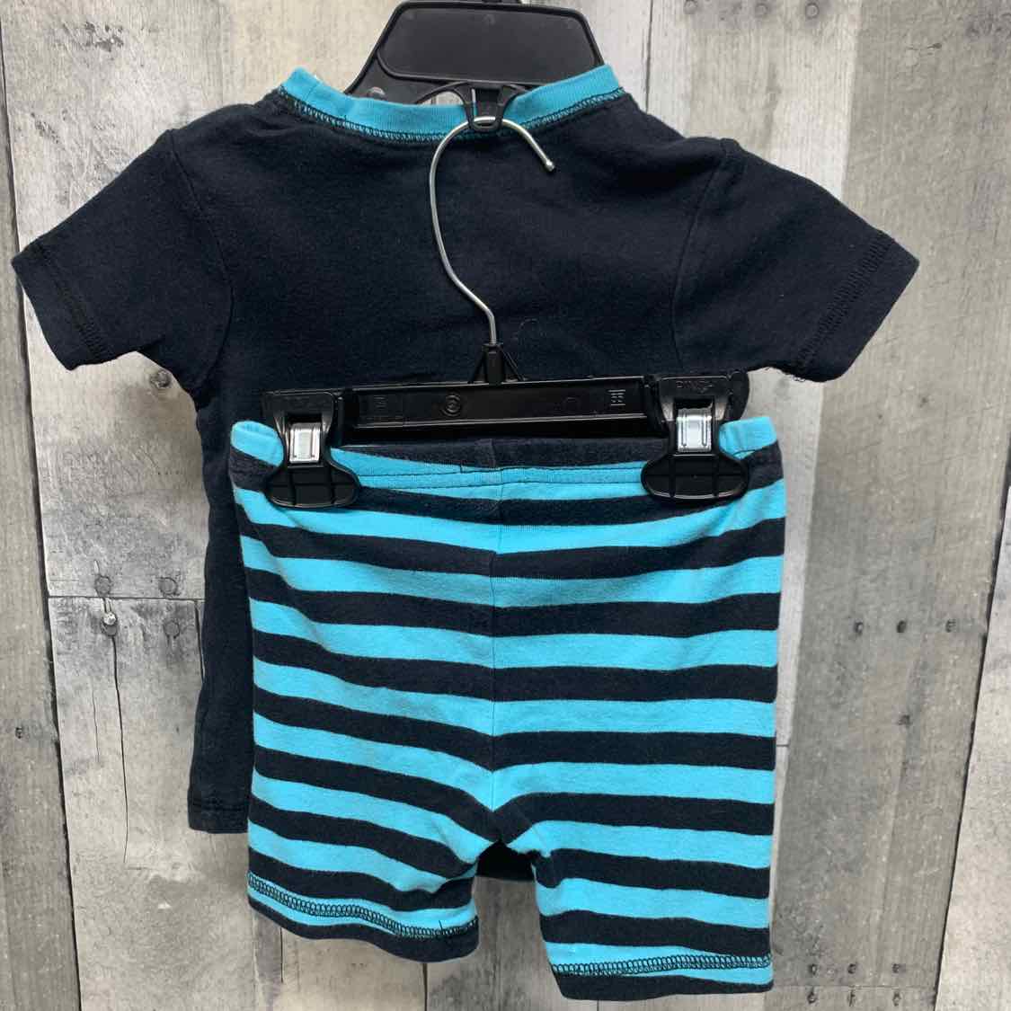 Size 2T Black/Blue Just One You 2pc PJs