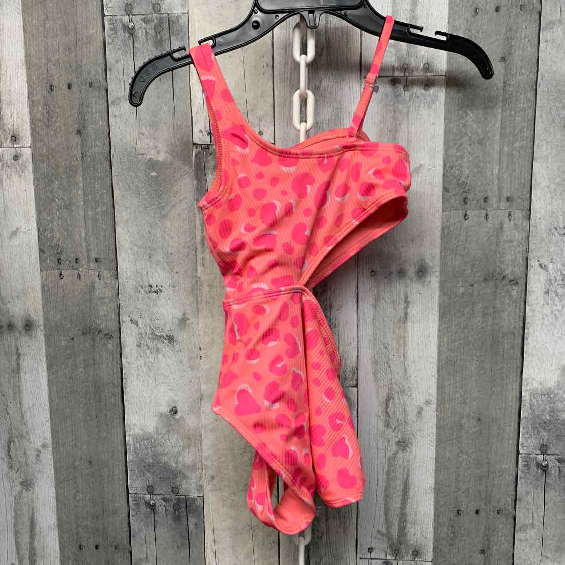 Size 6/7 Pink Animal Print Cat & Jack Swim Suit - 1pc