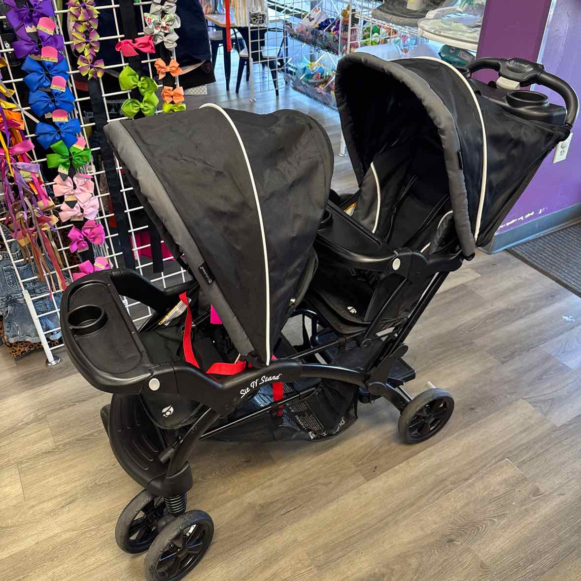 Baby Trend Black Double Stroller - Tandem