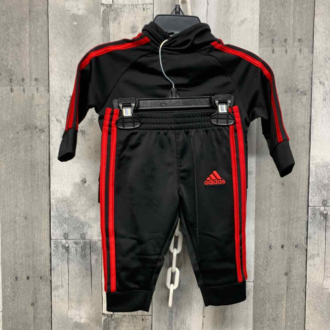 Size 3 Months Black/Red Sport Brand Jacket/Pants