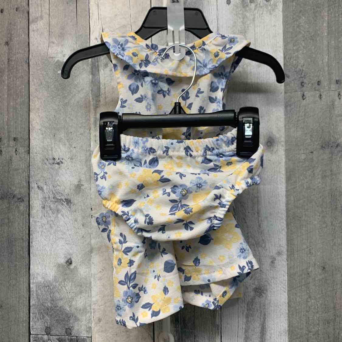 Size 3-6 Months White/Yellow Little Lass 2pc Dress
