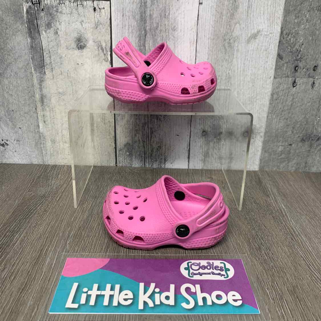 Size 2/3 Pink Crocs Water Shoes