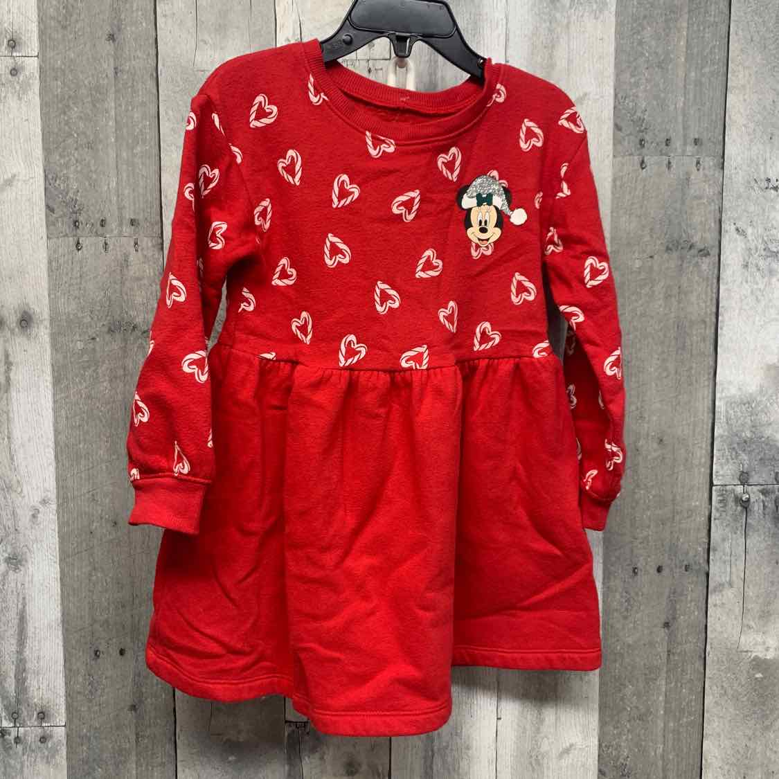 Size 3T Red Graphic Jumping Beans LS Dress
