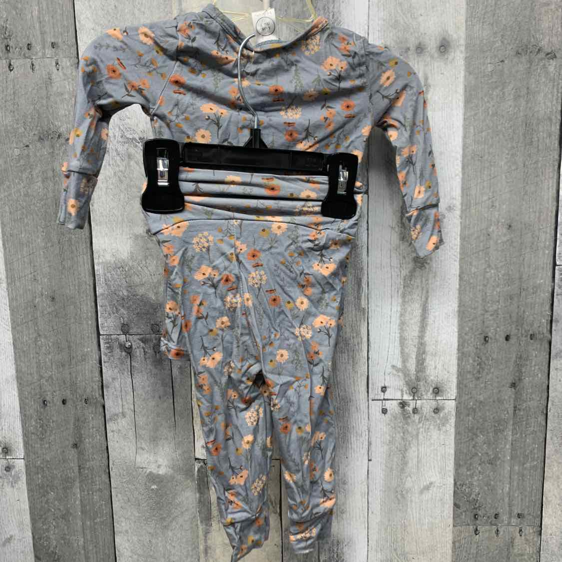 Size 3-6 Months Gray/Pink Bamboo Shirt/Leggings