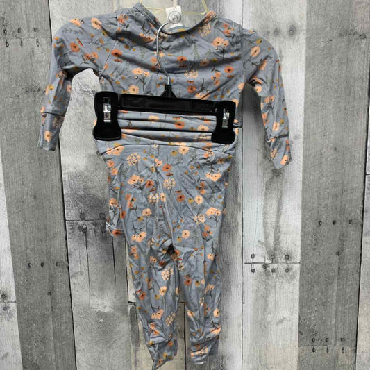 Size 3-6 Months Gray/Pink Bamboo Shirt/Leggings