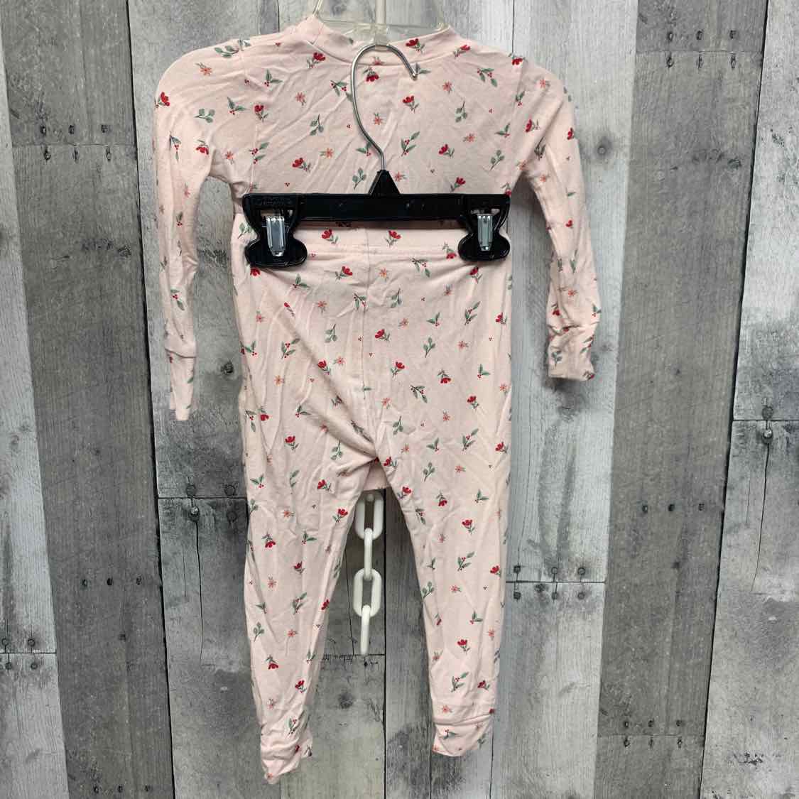 Size 12 Months Pink Print Just One You 2pc PJs