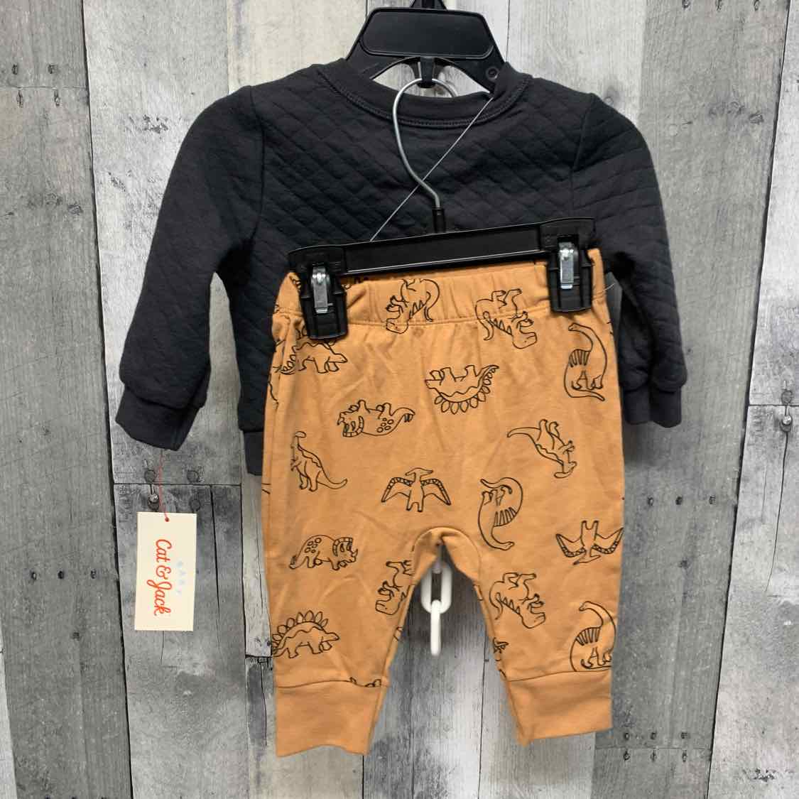 Size 3-6 Months Gray/Brown Cat & Jack Shirt/Pants