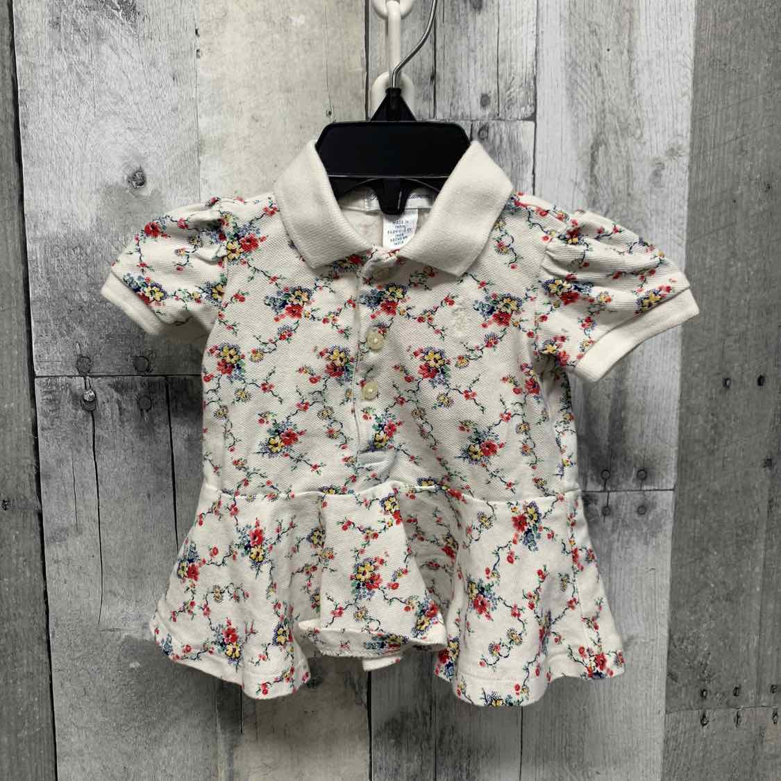 Size 3 Months White Print Ralph Lauren Dress