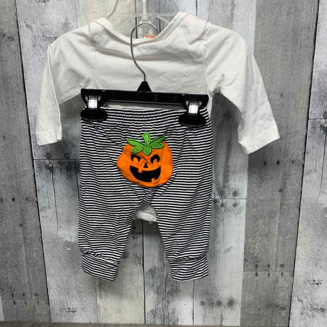 Size 6 Months White/Black B Brand Shirt/Pants