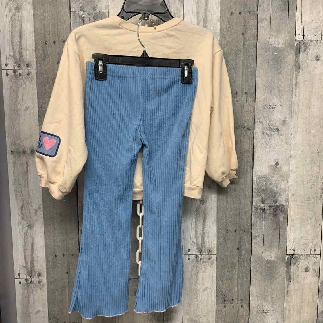 Size 6 Ivory/Blue Disney Jacket/Pants