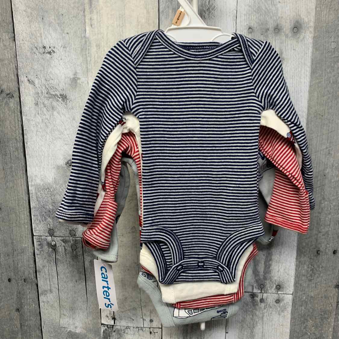 Size Preemie Gray/Red Carter's Bodysuit