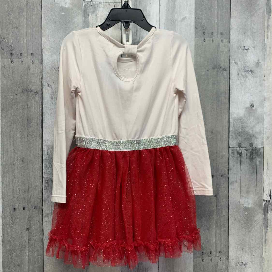 Size 3T White/Red Btween LS Dress