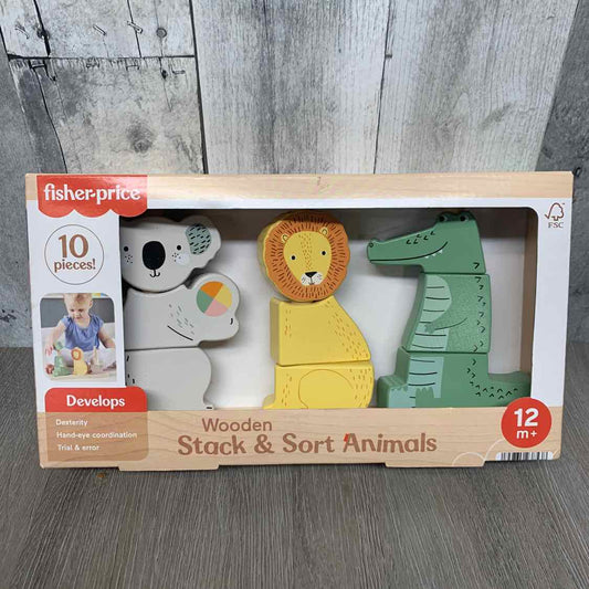 Fisher Price Yellow/Green Wooden Learning Toy