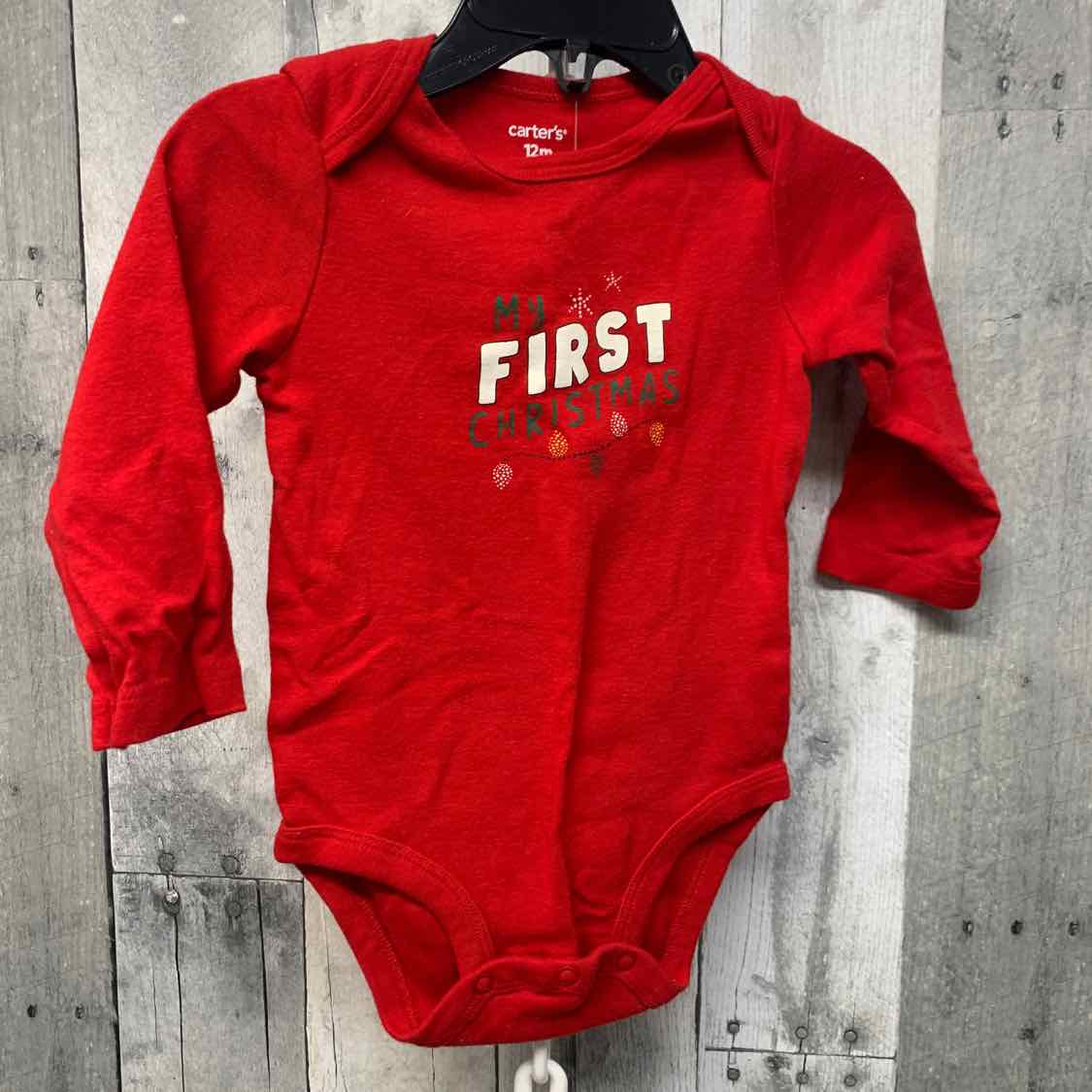 Size 12 Months Red/White Carter's Bodysuit