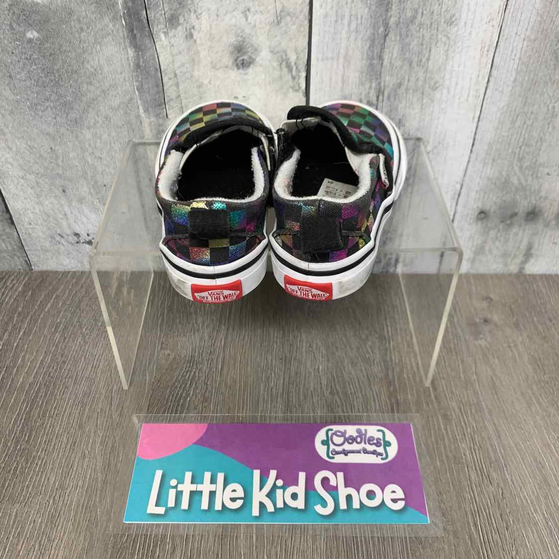 Size 4.5 Black Checker Vans Sneakers - OodlesCB