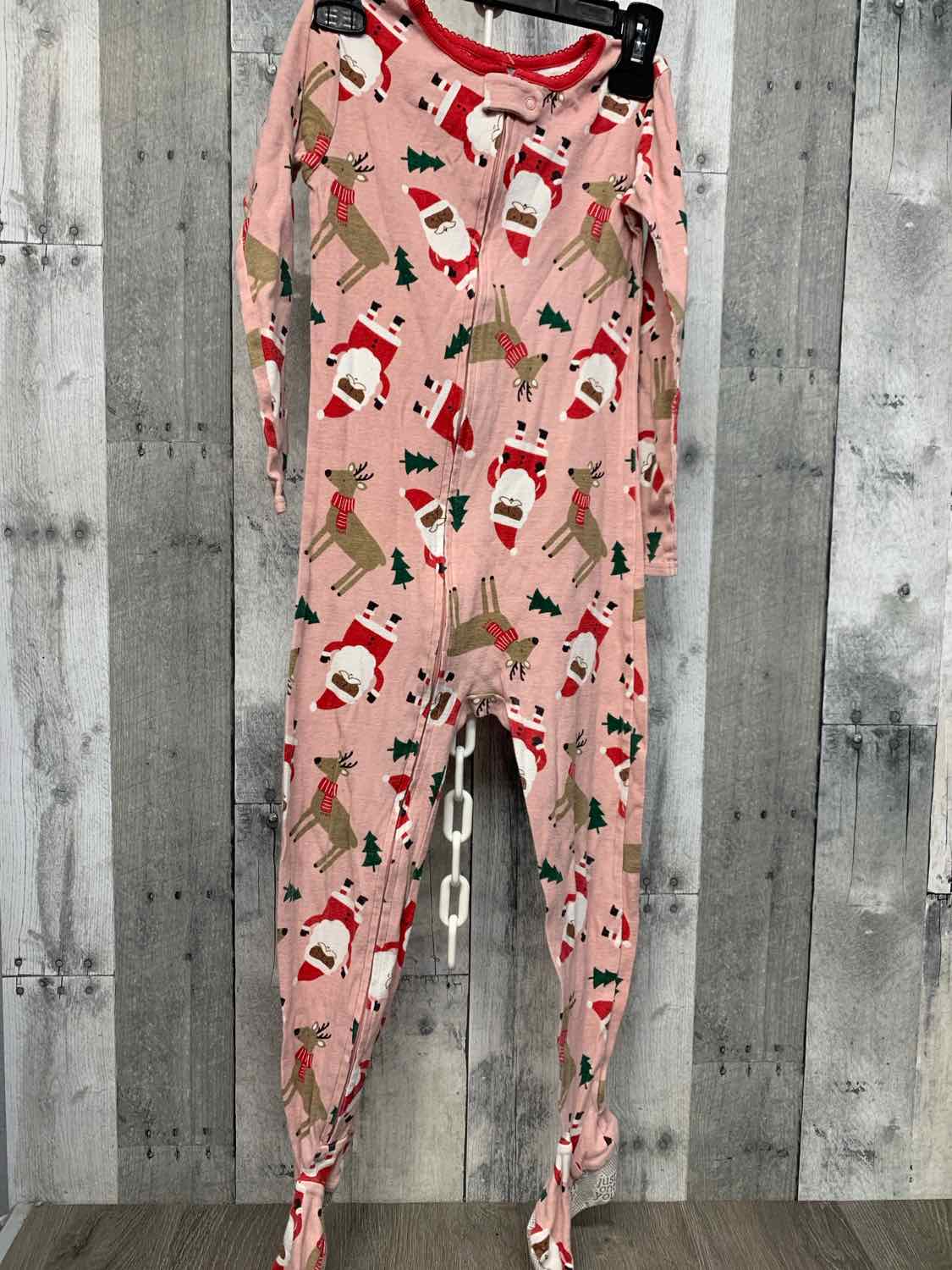 Size 5T Pink Print Just One You Footy PJs