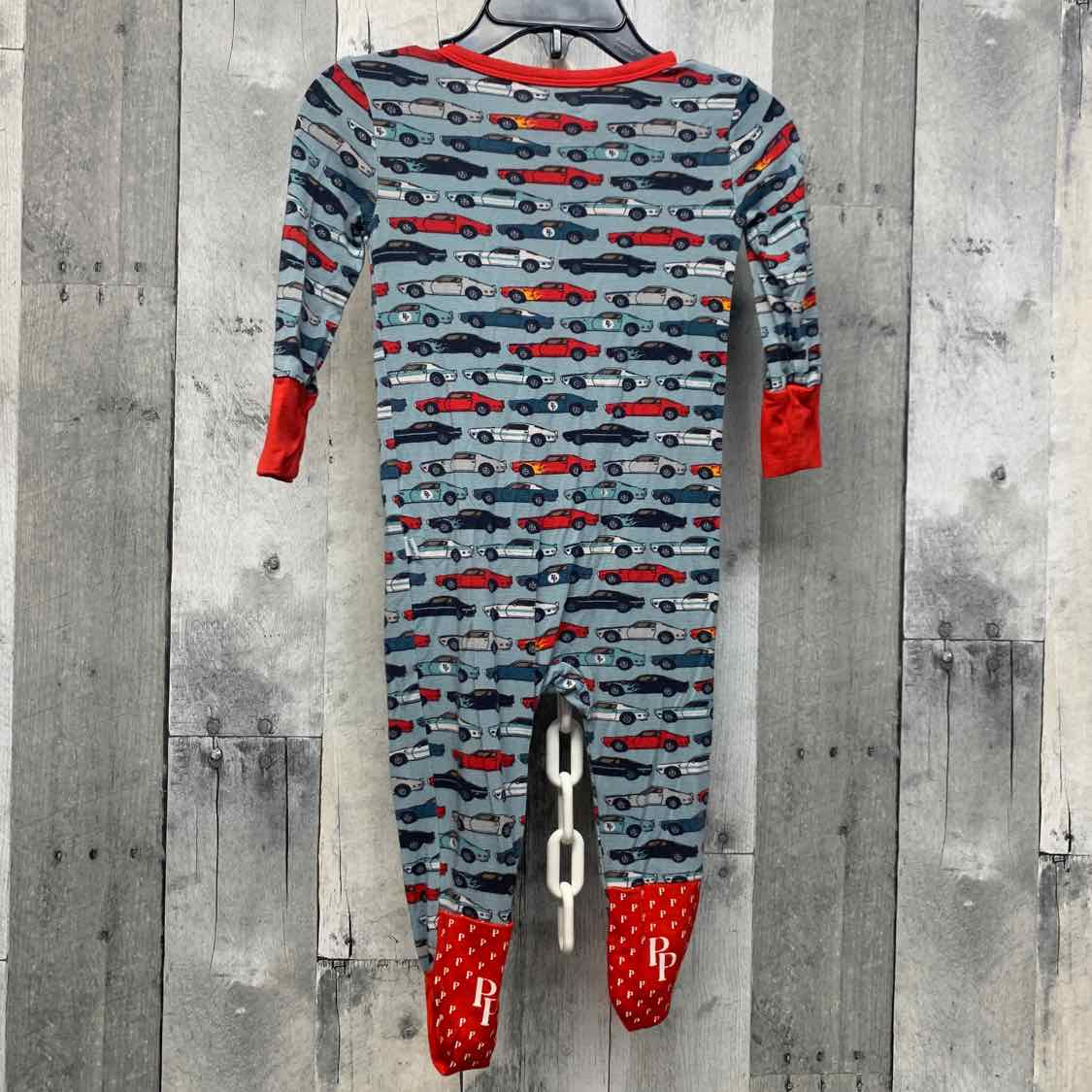 Size 6-9 Months Blue/Red Posh Peanut Footy PJs