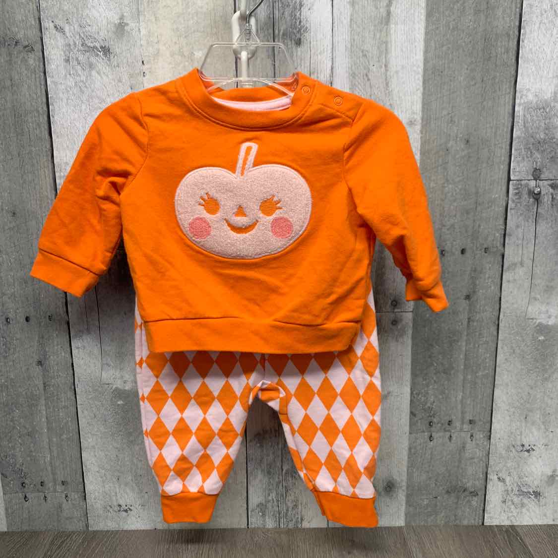 Size 3-6 Months Orange/Pink Cat & Jack Sweats - 2pc