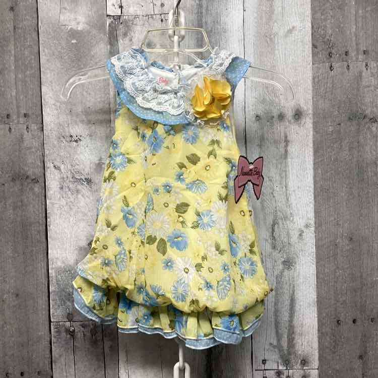 Size 12 Months Yellow/Blue Nannette Dress
