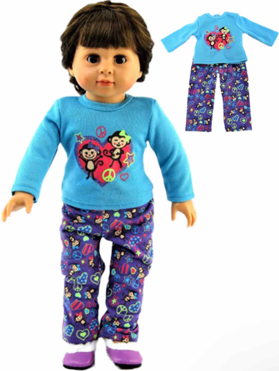 2pc 18" Silly Monkey PJs Top/Pants - OodlesCB
