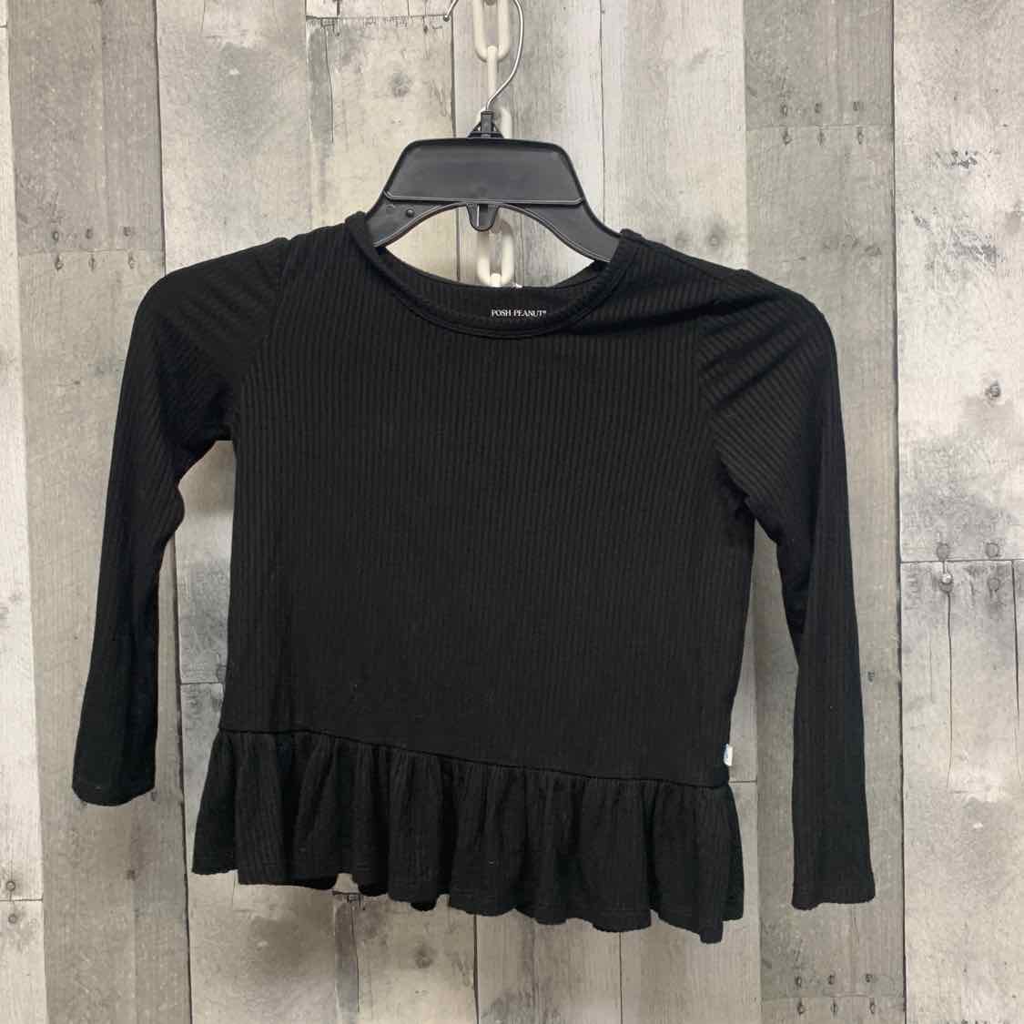 Size 5/6 Black Posh Peanut Long Sleeve Shirt