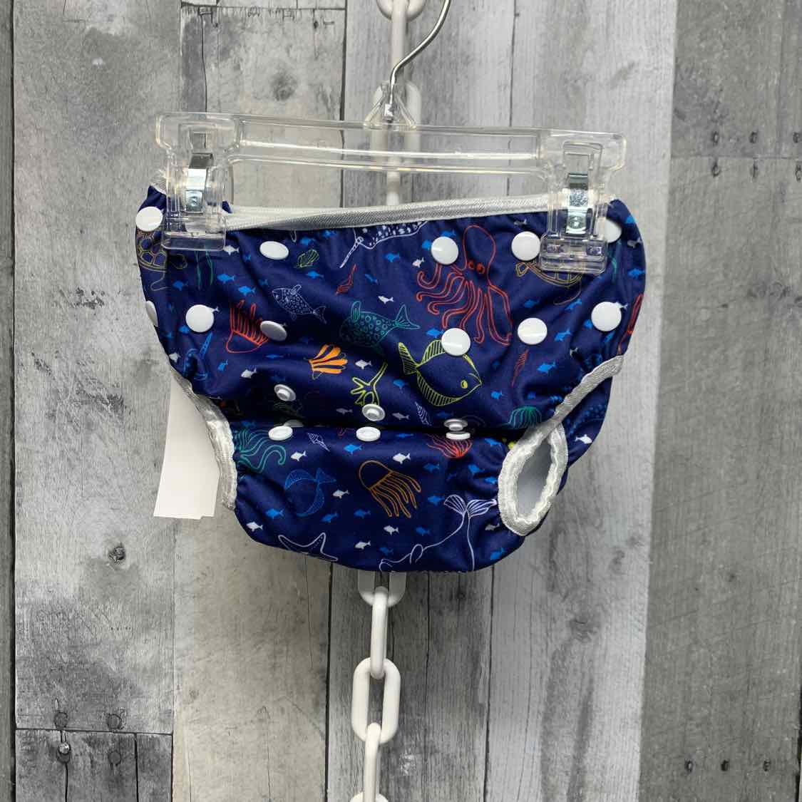 Size One Size Navy Print Mid Brand Swim Diaper