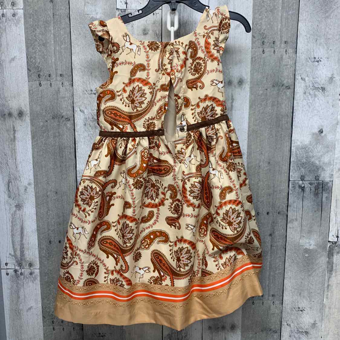 Size 4 Tan/Orange Janie & Jack Dress