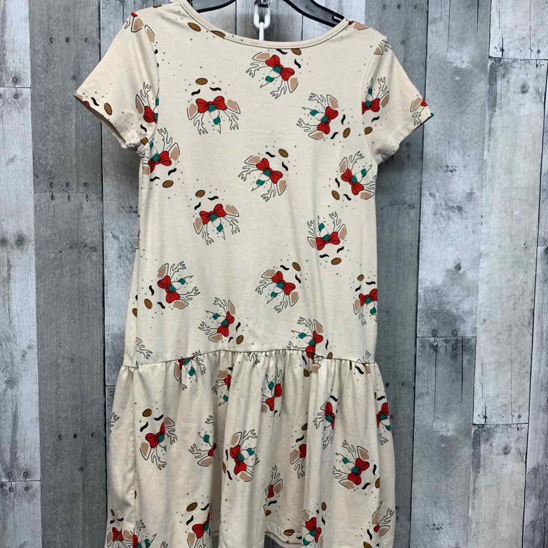 Size 10/12 Tan Print Mid Brand Dress - Knit