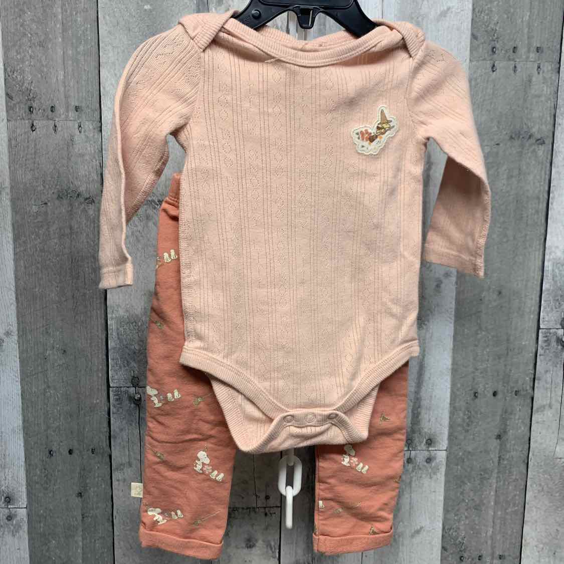 Size 6-9 Months Pink Peanuts Shirt/Pants