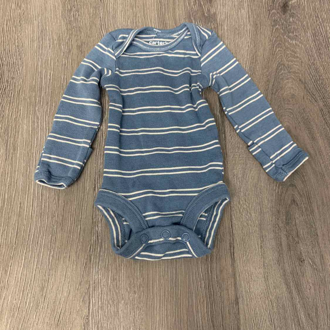 Size Preemie Blue/White Carter's Bodysuit - OodlesCB